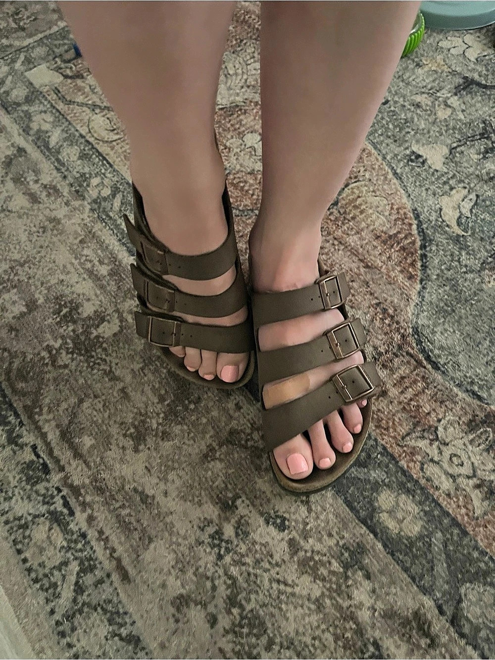 Birkenstock Florida Soft Footbed Women's Brown Buckle Sandals- Well worn